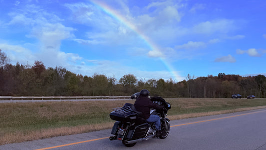 Rainbow the day after my Dad passed away! He would say to me son quit wastin daylight go ride your motorcycle! He was always my Hero! Miss you Dad 1930-2026 I'm goin for a ride!